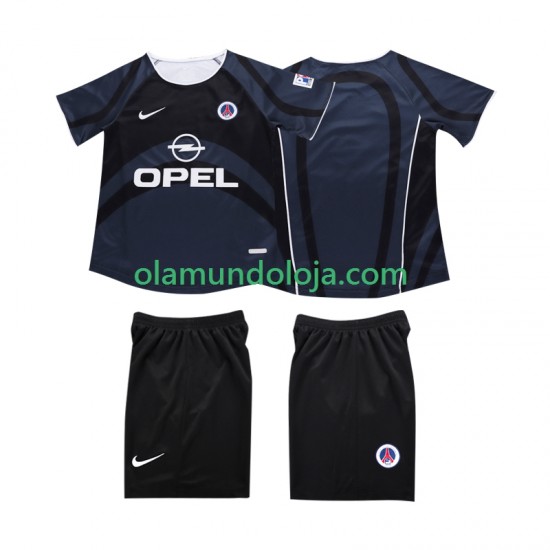 Camisola AC Milan 2003 Retro Criança Equipamento Terceiro 2002 Manga Curta